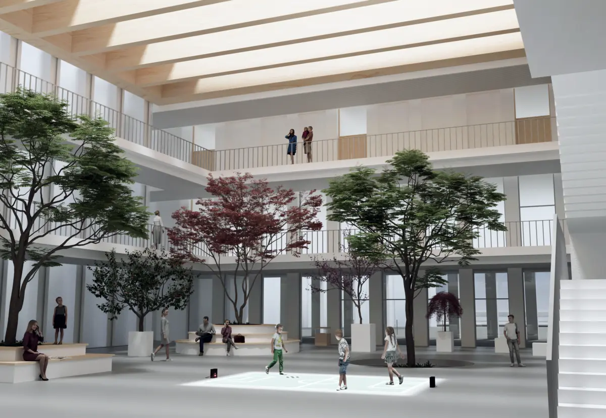 KAS creative architecture studio project school gymnasium visualization interior