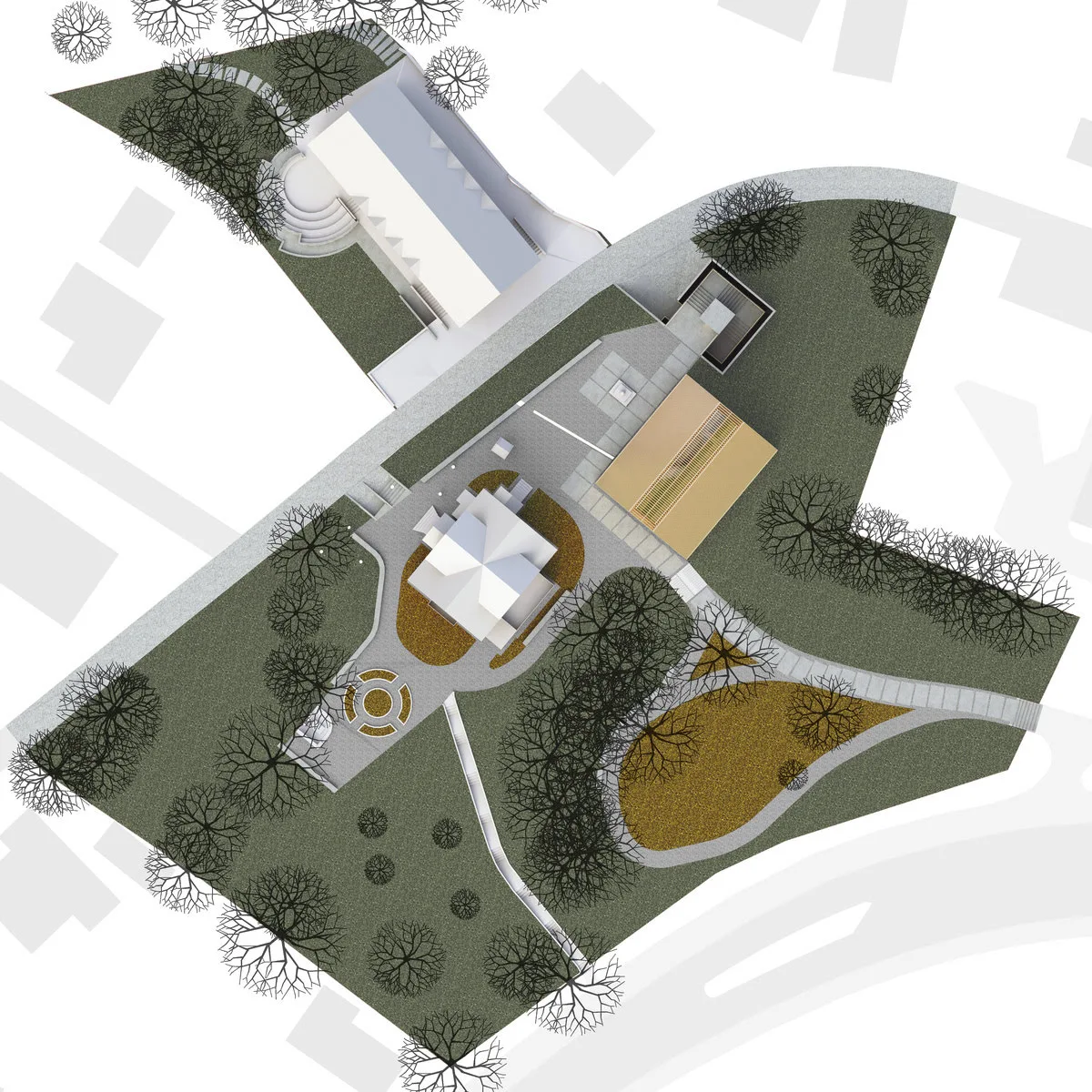 KAS creative architecture studio project A Baranauskas A Žukauskas Vienuolis Museum site plan visualization