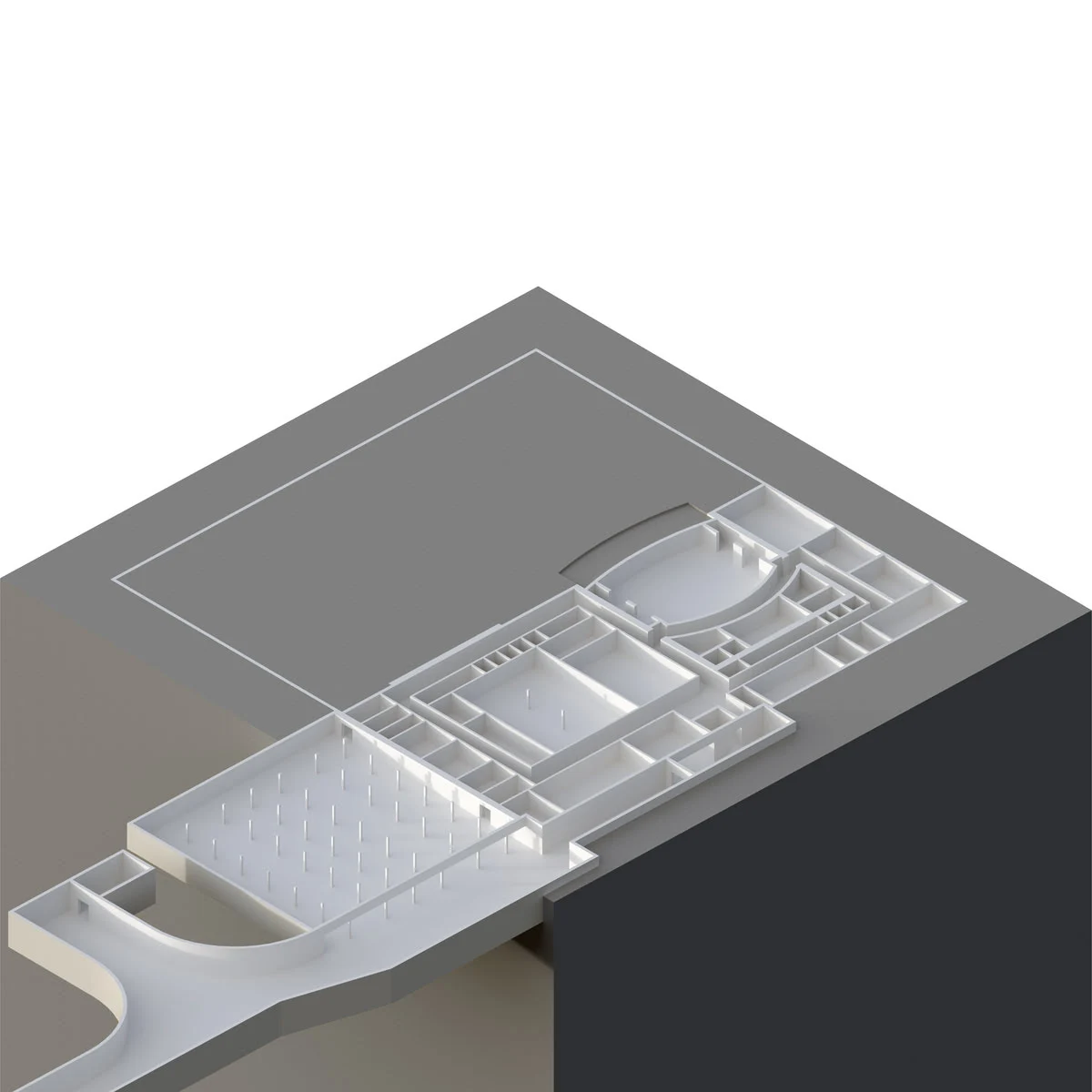 KAS creative architecture studio project national concert hall diagram axonometry