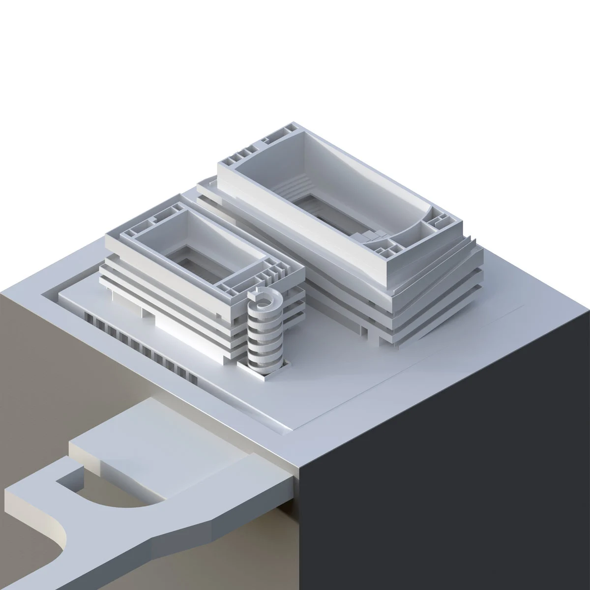 KAS creative architecture studio project national concert hall diagram axonometry