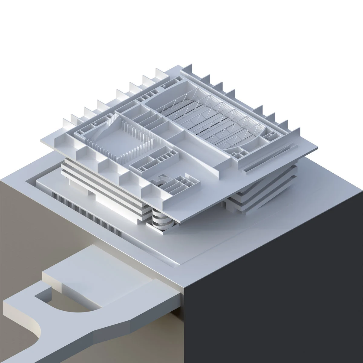 KAS creative architecture studio project national concert hall diagram axonometry