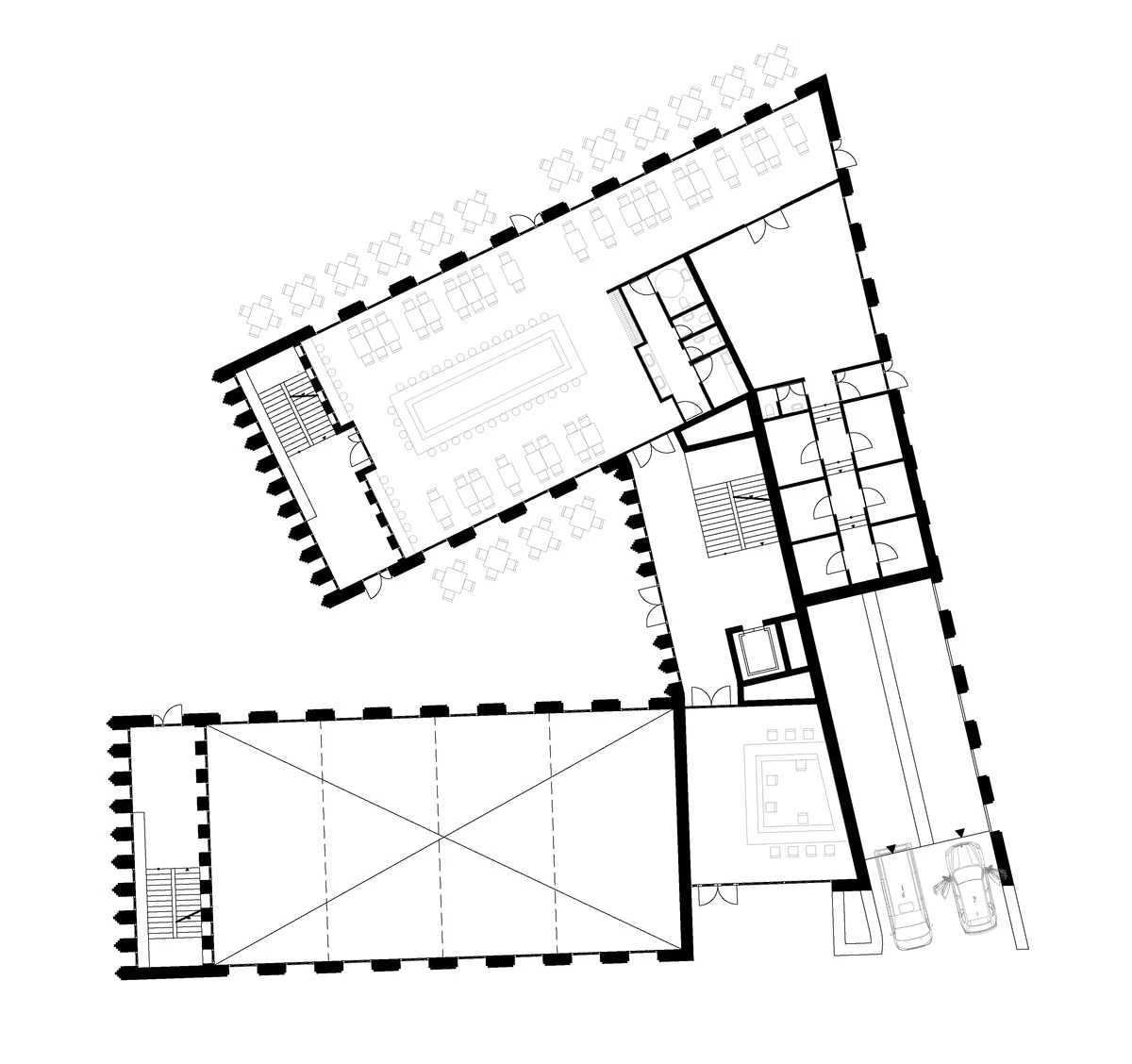 KAS - Municipal administration building and public space in the Old Town of Kaunas - 1 floor plan