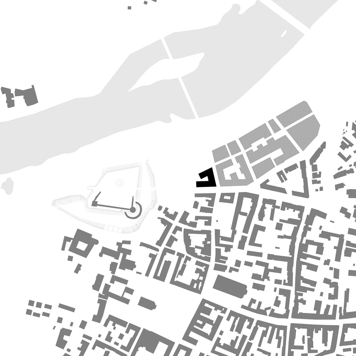 KAS - Municipal administration building and public space in the Old Town of Kaunas - situation