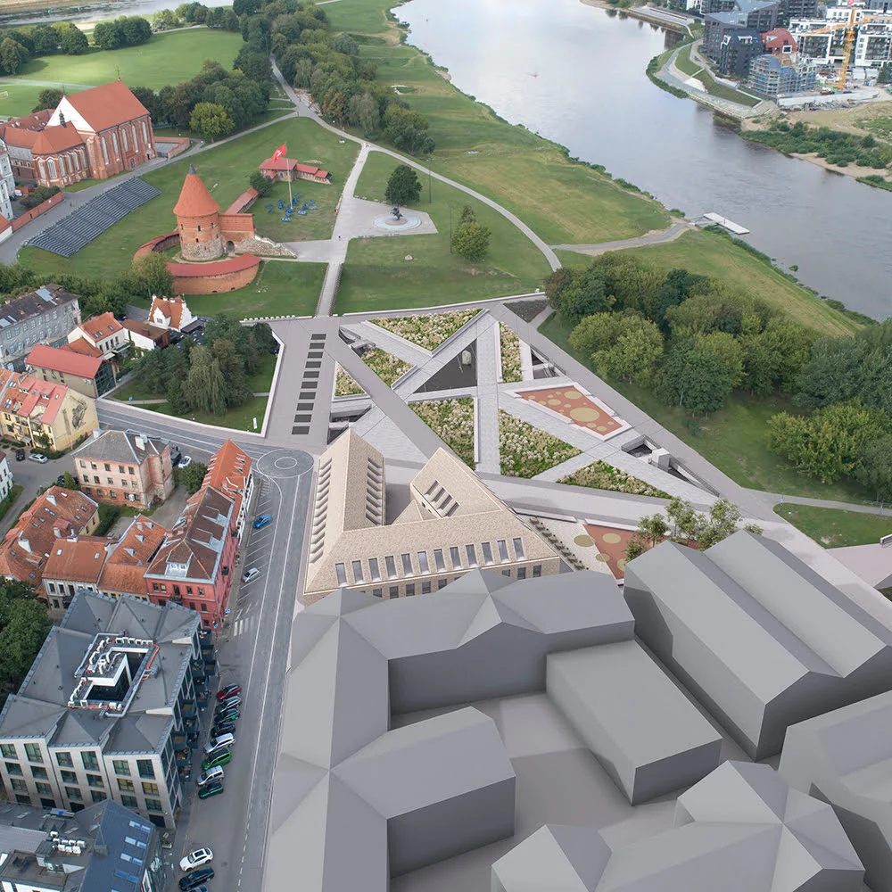 KAS kūrybinė architektūros studija - savivaldybės administracijos pastatas ir viešoji erdvė Kauno senamiestyje